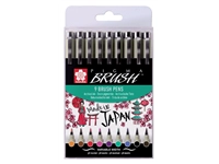 Een Viltift met brushpen Bruynzeel Sakura Pigma etui à 9 kleuren koop je bij VHK Kantoorartikelen