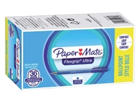 Een Balpen Paper Mate Flexgrip Ultra medium blauw valuepack 30+6 gratis koop je bij VHK Kantoorartikelen