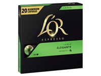 Een Koffiecups L'Or espresso Lungo Elegante 20 stuks koop je bij VHK Kantoorartikelen