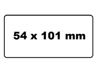 Een Labeletiket Quantore 99014 54x101mm badge wit koop je bij VHK Kantoorartikelen