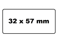 Een Labeletiket Quantore 11354 57mmx32mm wit koop je bij VHK Kantoorartikelen