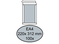 Een Envelop Quantore bordrug EA4 220x312mm zelfklevend wit 100 stuks koop je bij Hoekmankantoorartikelen.nl