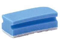 Een Schuurspons Cleaninq met greep 140x70x42mm blauw/wit 5 stuks koop je bij VHK Kantoorartikelen