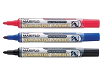 Een Viltstift Pentel NLF50 Maxiflo rond 1mm zwart koop je bij VHK Kantoorartikelen