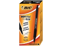 Een Balpen Bic soft feel grip clic medium zwart koop je bij VHK Kantoorartikelen