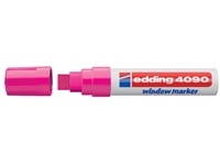 Een Krijtstift edding 4090 window schuin 4-15mm neon roze blister à 1 stuk koop je bij Hoekmankantoorartikelen.nl