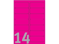 Een Etiket Avery L7363P-25 99.1x38.1mm neon roze 340stuks koop je bij VHK Kantoorartikelen