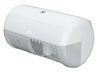 Een Toiletpapierdispenser Tork T4 Elevation twin verticaal wit 557000 koop je bij VHK Kantoorartikelen