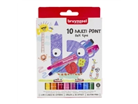 Een Viltstift Bruynzeel Kids meerpuntig blister à 10 stuks ass koop je bij Company Supplies