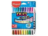 Een Viltstift Maped Color&#39;Peps Duo Colors set á 10 stuks assorti koop je bij Sysdicom BV