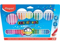 Een Viltstift Maped Color&#39;Peps Long Life set á 24 kleuren koop je bij Sysdicom BV