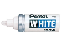 Een Viltstift Pentel 100W rond 4mm wit koop je bij Sysdicom BV