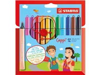 Een Viltstift STABILO Cappi 168/12 medium assorti etui à 12 stuks koop je bij Company Supplies