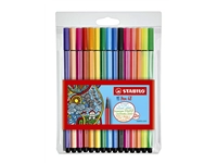 Een Viltstift STABILO Pen 68/15 medium assorti etui à 10+5 neon kleuren koop je bij Company Supplies