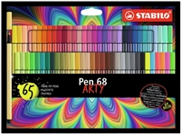 Een Viltstift STABILO Pen 68 Arty medium assorti set à 65 stuks koop je bij Sysdicom BV