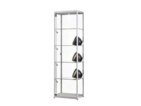 Een Vitrine SDB 115-600 zilver led mag 600x400x2000mm koop je bij Sysdicom BV