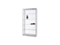 Een Vitrine SDB 315-1000 zilver led mag 1000x400x2000mm koop je bij Sysdicom BV