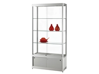 Een Vitrine SDB gpc-o-1000 led zilver 1000x400x2000mm koop je bij Sysdicom BV