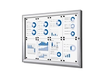 Een Vitrinebord Quantore luxe 8x A4 zilver koop je bij Sysdicom BV