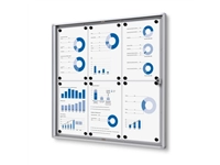 Een Vitrinebord Quantore voor binnen 6x A4 zilver koop je bij Sysdicom BV