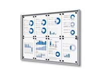 Een Vitrinebord Quantore voor binnen 8x A4 zilver koop je bij Sysdicom BV