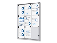 Een Vitrinebord Quantore voor binnen 9x A4 zilver koop je bij Sysdicom BV