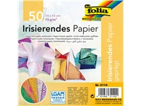 Een Vouwblaadjes Folia 75gr 14x14cm 50 vel 2-zijdig iriserend embossing assorti kleuren koop je bij Company Supplies