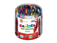 Een Waskrijt Carioca Maxi pot á 50 stuks assorti koop je bij Sysdicom BV