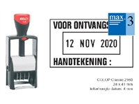 Een Woord-datumstempel Colop 2160 personaliseerbaar 24x41 koop je bij Sysdicom BV