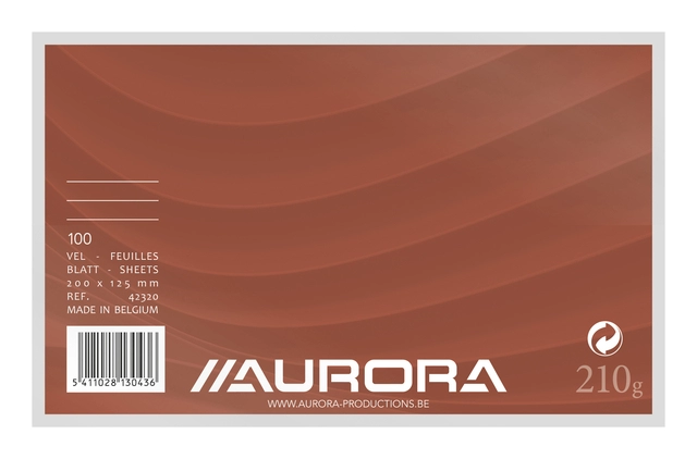 Een Systeemkaart Aurora 200x125mm lijn met rode koplijn 210gr wit 100 vel koop je bij Hoekmankantoorartikelen.nl