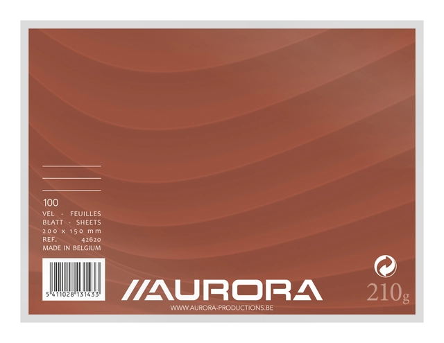 Een Systeemkaart Aurora 200x150mm lijn met rode koplijn 210gr wit 100 vel koop je bij Hoekmankantoorartikelen.nl