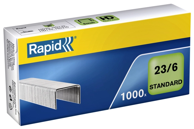 Een Nieten Rapid 23/6 gegalvaniseerd standaard 1000stuks koop je bij Hoekmankantoorartikelen.nl