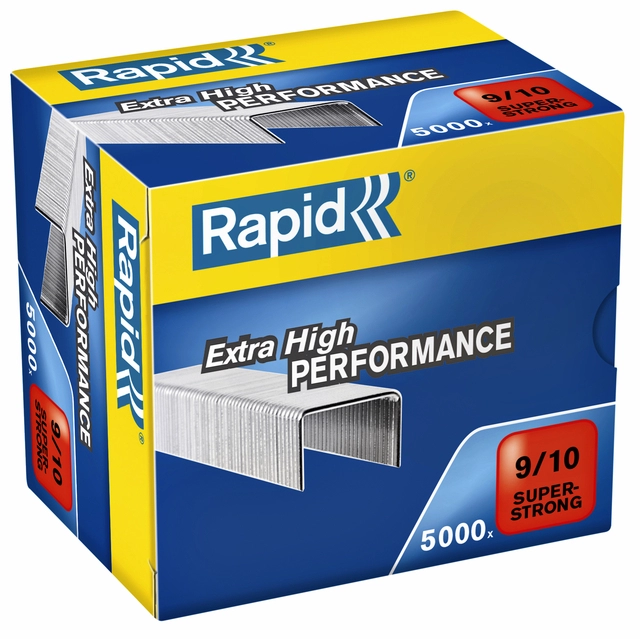 Een Nieten Rapid 9/10 gegalvaniseerd super strong 5000 stuks koop je bij Hoekmankantoorartikelen.nl