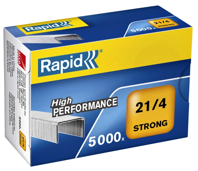 Een Nieten Rapid 21/4 gegalvaniseerd strong 5000 stuks koop je bij Hoekmankantoorartikelen.nl