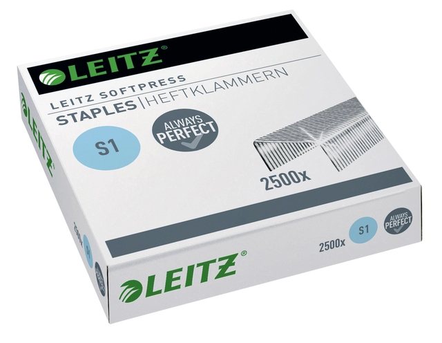 Een Nieten Leitz S1 Softpress verzinkt 2500 stuks koop je bij Hoekmankantoorartikelen.nl