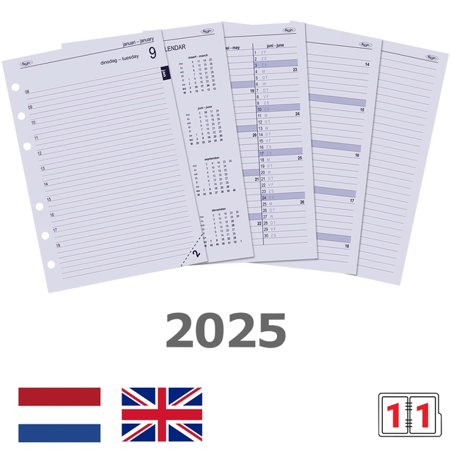 Een Agendavulling 2025 Kalpa A5 1dag/1pagina koop je bij Hoekmankantoorartikelen.nl