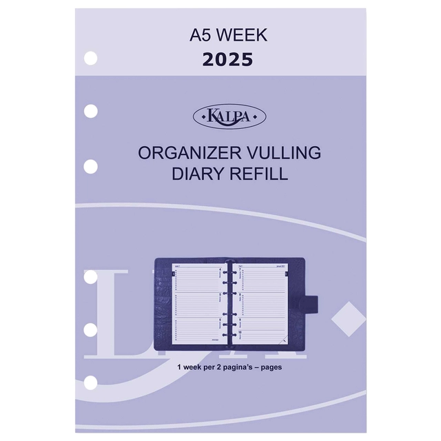 Een Agendavulling 2025 Kalpa A5 7dagen/2pagina's koop je bij Hoekmankantoorartikelen.nl