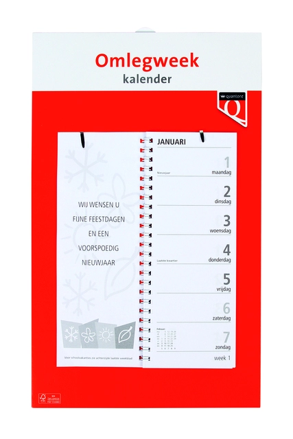 Een Weekomlegkalender 2025 Quantore koop je bij Hoekmankantoorartikelen.nl