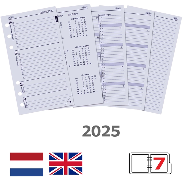 Een Agendavulling 2025 Kalpa Personal 7dagen/2pagina's koop je bij Hoekmankantoorartikelen.nl