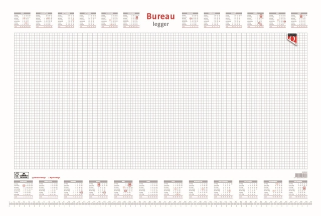 Een Bureau-onderlegblok 2025 Quantore ruit 56,5X36CM wit koop je bij VHK Kantoorartikelen