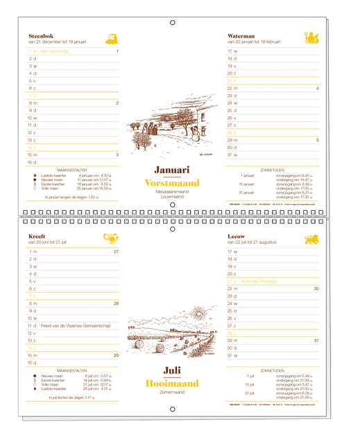 Een 1-Maandskalender 2024 INNI Korenaar koop je bij VHK Kantoorartikelen