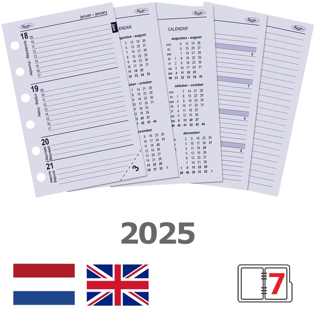 Een Agendavulling 2025 Kalpa Pocket 7dagen/2pagina's koop je bij Hoekmankantoorartikelen.nl