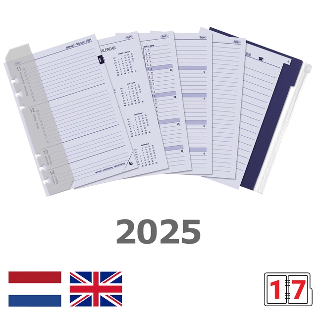 Een Agendavulling 2025 Kalpa A5 jaardoos 7dagen/2pagina's koop je bij Hoekmankantoorartikelen.nl