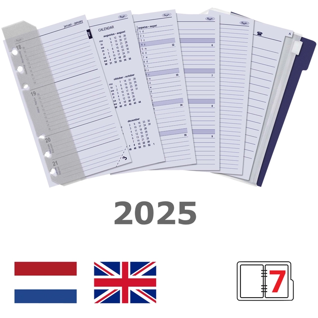 Een Agendavulling 2025 Kalpa Personal jaardoos 7dagen/2pagina's koop je bij Hoekmankantoorartikelen.nl