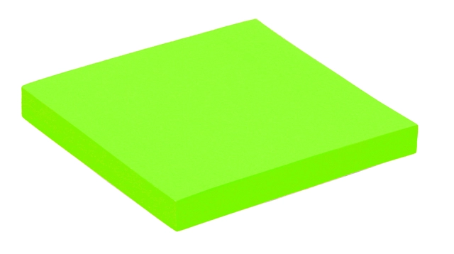 Een Memoblok Quantore 76x76mm neon groen 100 vel koop je bij Hoekmankantoorartikelen.nl