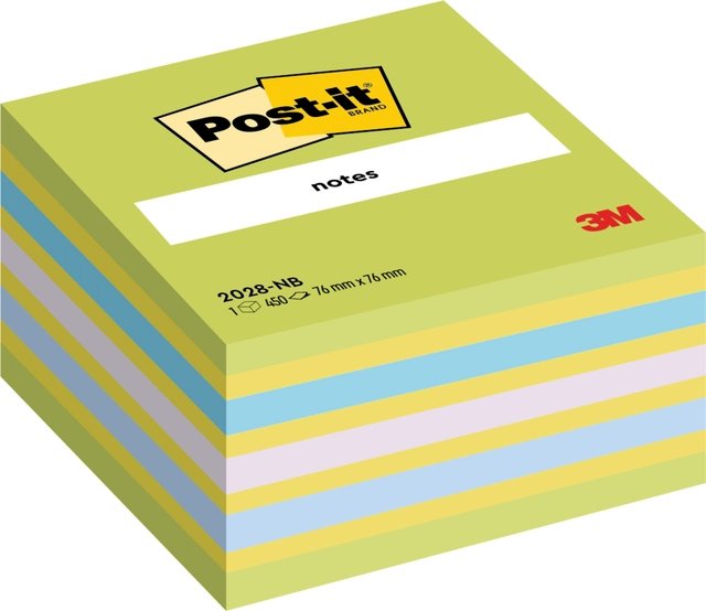 Een Memoblok Post-it 2028 76x76mm kubus assorti koop je bij Hoekmankantoorartikelen.nl