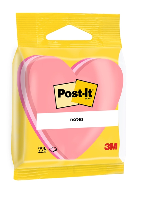 Een Memoblok Post-it Vormen 2007 70x70mm kubus hart roze koop je bij Hoekmankantoorartikelen.nl