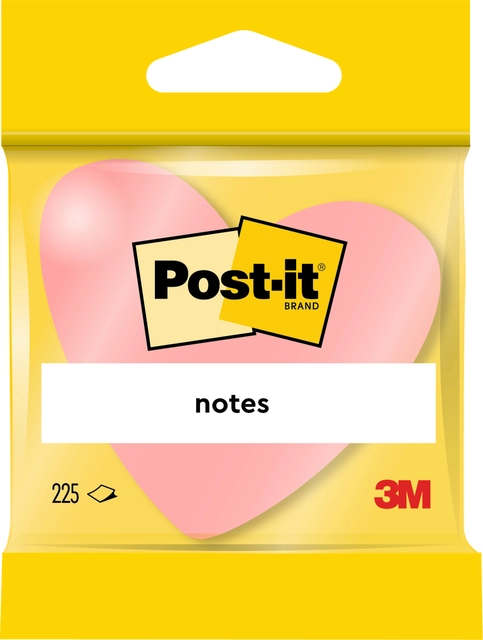 Een Memoblok Post-it Vormen 2007 70x70mm kubus hart roze koop je bij Hoekmankantoorartikelen.nl