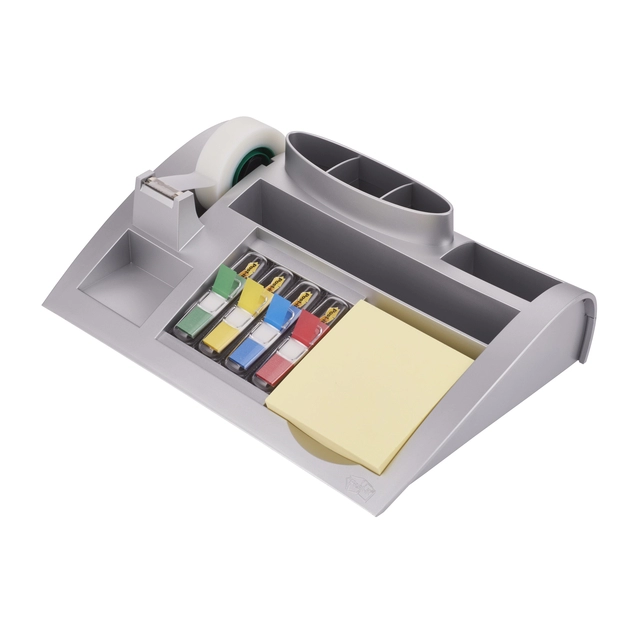 Een Bureau organiser Post-it C50 zilvergrijs incl inhoud koop je bij Hoekmankantoorartikelen.nl