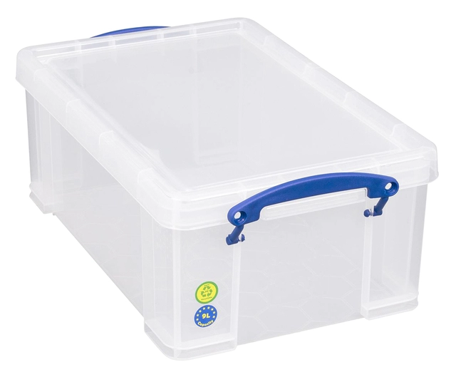 Een Opbergbox Really Useful 9 liter 395x255x155mm koop je bij VHK Kantoorartikelen